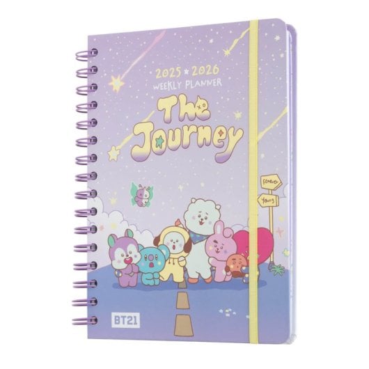 Agenda Escolar 2025/2026 Semana Vista A5 12 Meses Bt21 The Journey