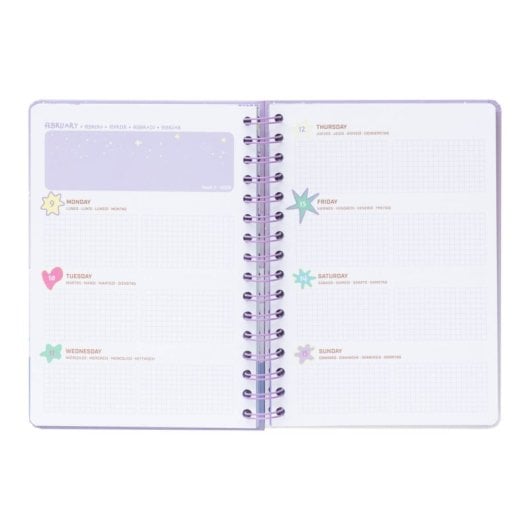 Agenda Escolar 2025/2026 Semana Vista A5 12 Meses Bt21 The Journey