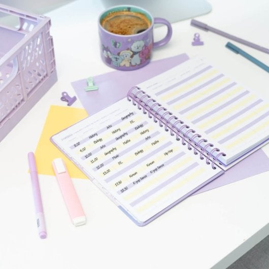 Agenda Escolar 2025/2026 Semana Vista A5 12 Meses Bt21 The Journey