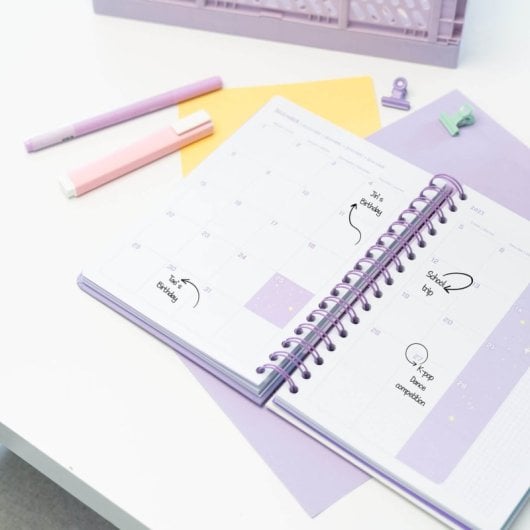 Agenda Escolar 2025/2026 Semana Vista A5 12 Meses Bt21 The Journey