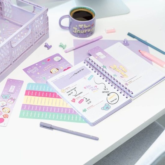 Agenda Escolar 2025/2026 Semana Vista A5 12 Meses Bt21 The Journey