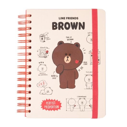 A5 Bullet Line Friends Notizbuch mit liniertem Einband