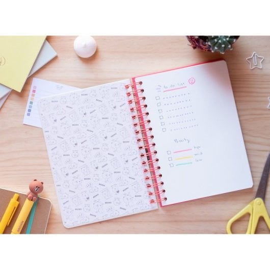A5 Bullet Line Friends Notizbuch mit liniertem Einband