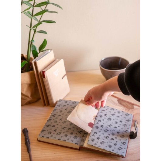 Cuaderno A5 Con Boligrafo Varita Harry Potter