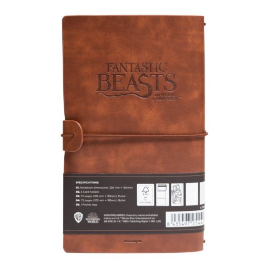 Cuaderno De Viaje Tapa Cuero Animales Fantasticos