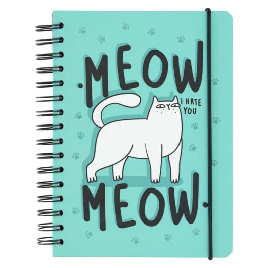 Cuaderno Tapa Forrada A5 Meow Meow
