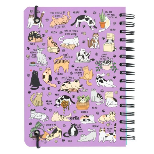 Cuaderno Tapa Forrada A5 Meow Meow