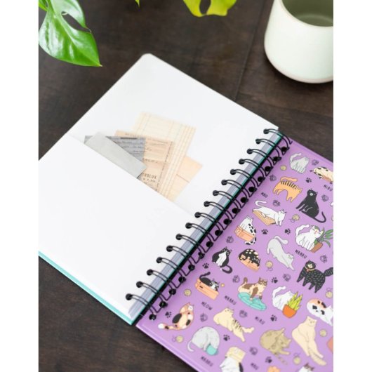 Cuaderno Tapa Forrada A5 Meow Meow