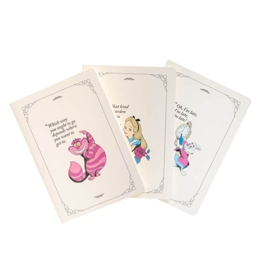 Pack 3 Cuadernos A5 Disney Alicia En El Pais De Las Maravillas