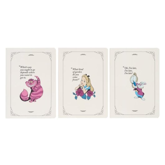 Pack 3 Cuadernos A5 Disney Alicia En El Pais De Las Maravillas