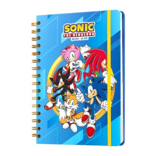 Agenda Escolar 2025/2026 Semana Vista A5 12 Meses Sonic