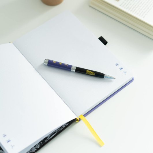 Premium-A5-Notizbuch mit „Zurück in die Zukunft“-Stift