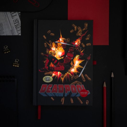 Cuaderno Premium A5 Con Luz Marvel Deadpool