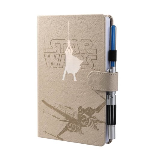 Premium-A5-Notizbuch mit Star Wars Luke Skywalker Lichtschwert-Stift