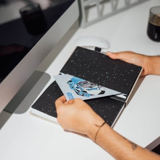Premium-A5-Notizbuch mit Star Wars Luke Skywalker Lichtschwert-Stift