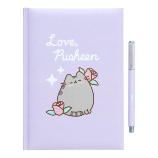 Premium-A5-Notizbuch-Set mit Pusheen Moments-Stift