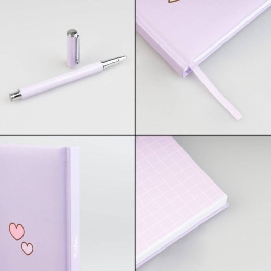 Premium-A5-Notizbuch-Set mit Pusheen Moments-Stift