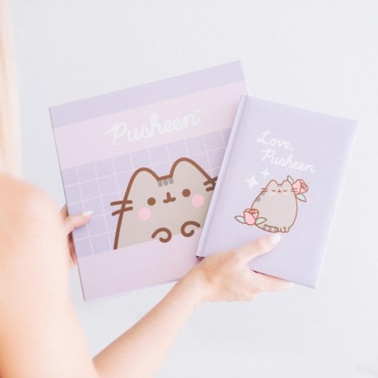 Premium-A5-Notizbuch-Set mit Pusheen Moments-Stift