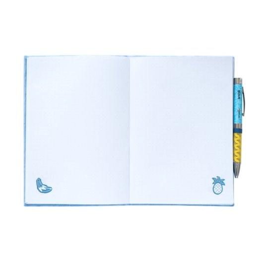 A5-Notizbuch mit Premium-Plüsch-Einband und Disney Stitch Tropical-Projektorstift