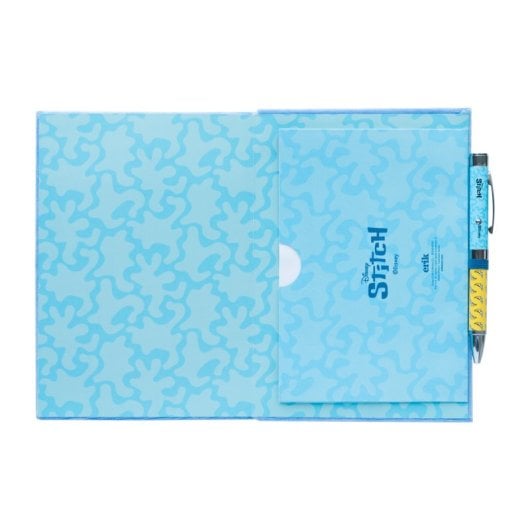A5-Notizbuch mit Premium-Plüsch-Einband und Disney Stitch Tropical-Projektorstift