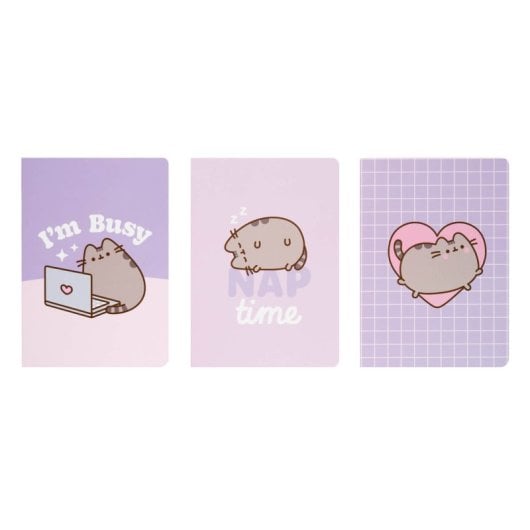 Pack 3 Cuadernos A6 Pusheen Moments