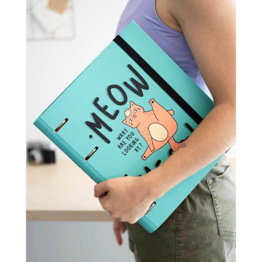 Carpeta 4 Anillas Meow Meow