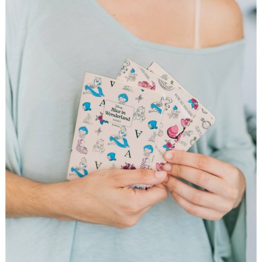3er-Pack A6-Notizbücher „Alice im Wunderland“ von Disney