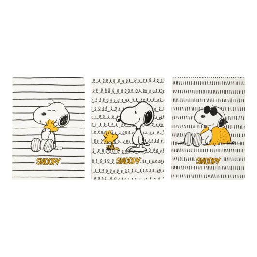 Pack 3 A5 Snoopy Lazy Days Notizbücher
