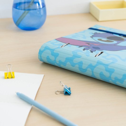 Carpeta Escolar 4 Anillas Stitch Tropical Disney