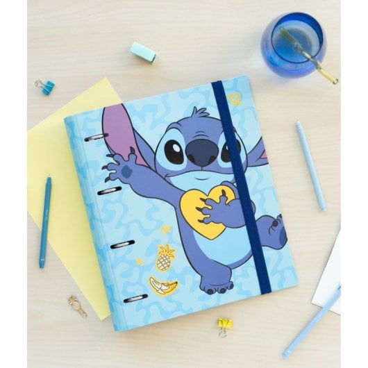 Carpeta Escolar 4 Anillas Stitch Tropical Disney