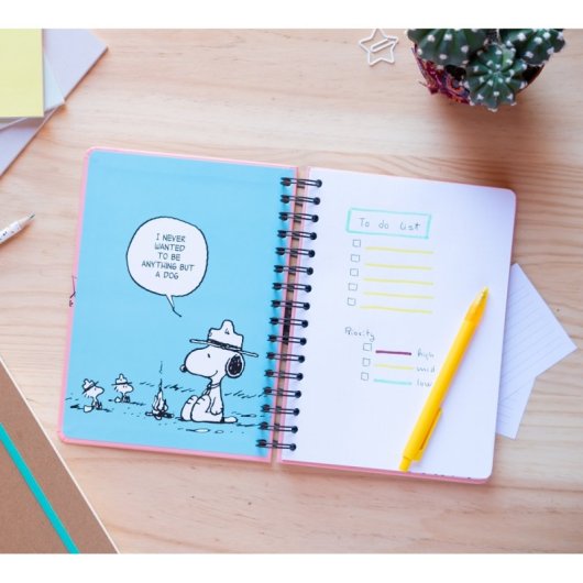 Cuaderno Tapa Forrada A5 Bullet Snoopy