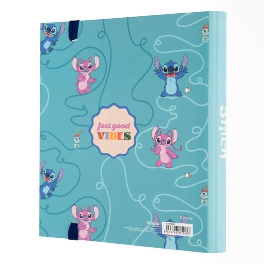 Pasta de 2 argolas Disney Stitch Waves