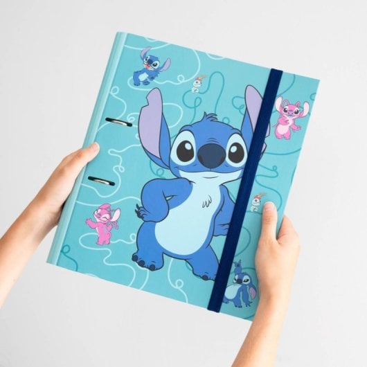 Pasta de 2 argolas Disney Stitch Waves