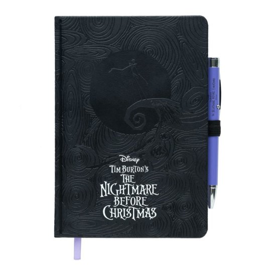 Premium-Notizbuch „Nightmare Before Christmas“ im A5-Format mit Projektorstift