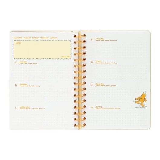 Agenda Escolar 2025/2026 Semana Vista A5 12 Meses Garfield