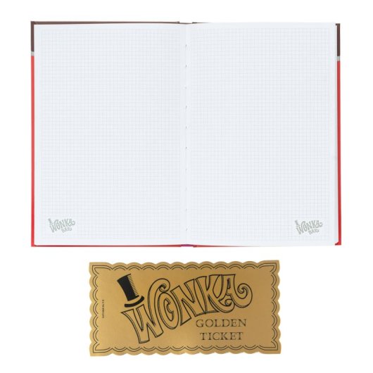 Premium A5 Willy Wonka Notizbuch - Wonka Bar