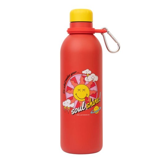 Botella Metalica Hot&cold 500ml Smiley Quirky Comics