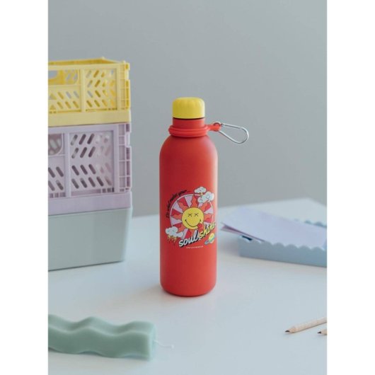 Botella Metalica Hot&cold 500ml Smiley Quirky Comics