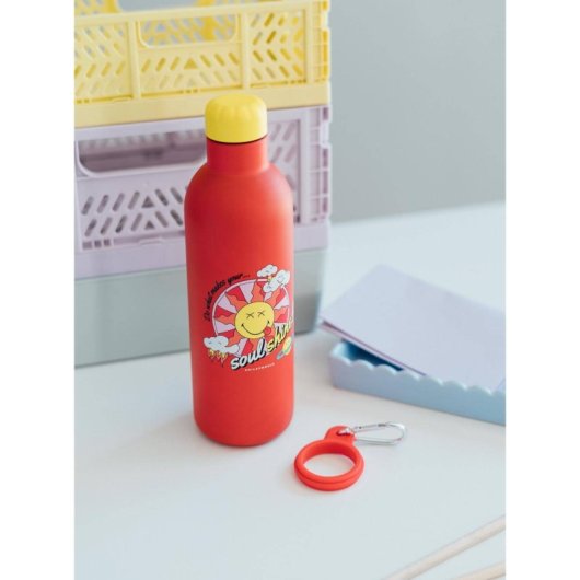 Botella Metalica Hot&cold 500ml Smiley Quirky Comics