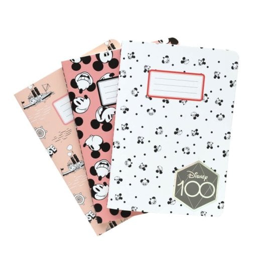 Packung mit A6-Notizbüchern zum 100. Jubiläum von Mickey Disney