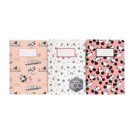 Packung mit A6-Notizbüchern zum 100. Jubiläum von Mickey Disney