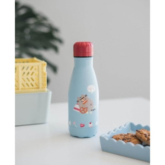 Heiß- und Kaltflasche aus Metallic, 260 ml, Pusheen Purrfect Love Collection