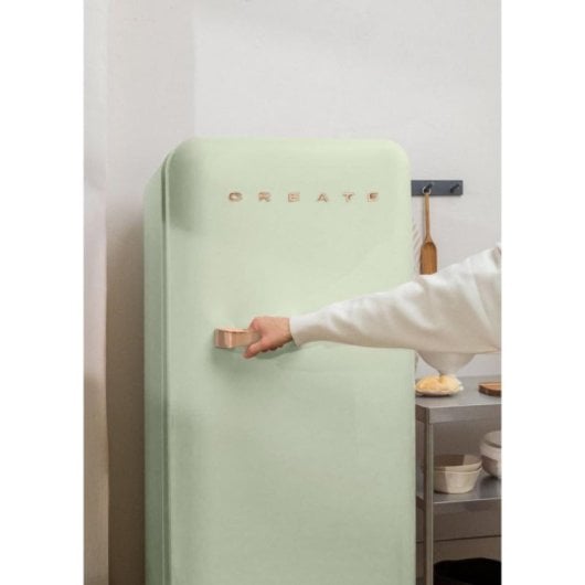 Frigorífico Retro Una Puerta 1,5m 281L R600a  ECO Friendly Verde