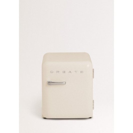 Frigorífico Retro Mini 48L R600a Compacto Eco Friendly Beige F