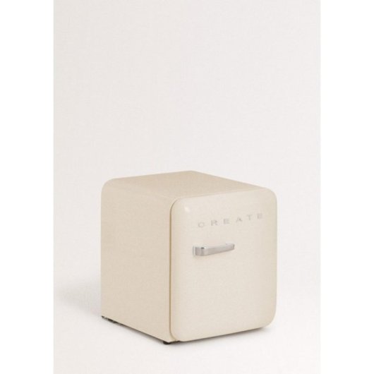 Frigorífico Retro Mini 48L R600a Compacto Eco Friendly Beige F