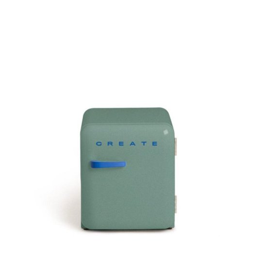 Frigorífico Retro Mini 48L Eco Diseño Compacto Estilo Vintage R600a Verde F