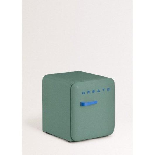 Frigorífico Retro Mini 48L Eco Diseño Compacto Estilo Vintage R600a Verde F