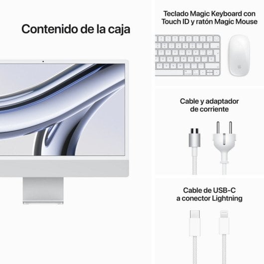 Replay Apple iMac Apple M3/8GB/512GB SSD/10 núcleos GPU/24" 4.5K Retina Prata Recondicionado