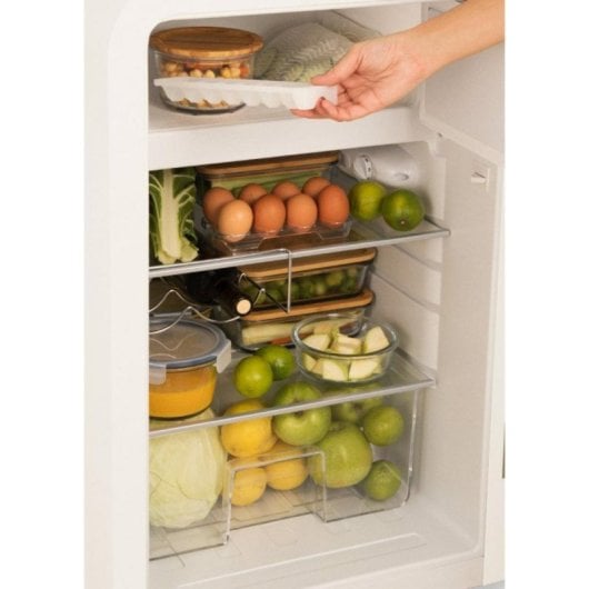 Frigorífico Mini Estilo Retro 107L gas R600a Beige F