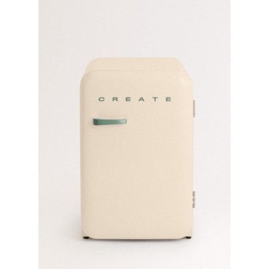 Frigorífico Mini Estilo Retro 107L gas R600a Beige F